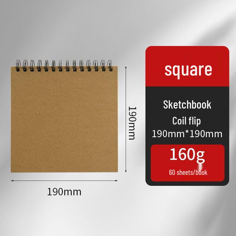 Thickened Sketchbook: 16 Coil-Bound Sheets, 8 Drawing Pages for Kids, Free Shipping