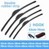 J/U Type Interface Universal New Generation 1PC J-type Windshield Wiper 35cm-65cm Wiper Blade Multifunctional Dual Rubber Belt Car Windscreen Wipers
