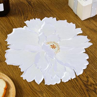 Tappetino per bevande ecologico di pregevole fattura, creativo, ricamo, pizzo, cucina, tavolo da pranzo, tovaglietta