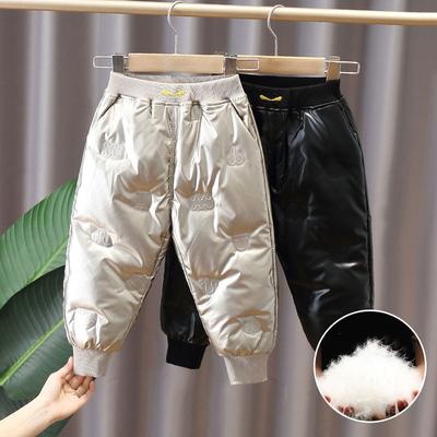 Winter Children Boy Down Pants White Duck Down Waterproof Wash Free Girl Winter Pants Kids Little Boy Trousers