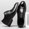 Elevator Men Shoes Genuine Leather Business Dress Retro Gentleman Formal Carved Brogue Height Increasing Shoes Men High Quality
