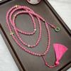 Exquisite Beaded Tassel Necklace Sweater Long Chain Necklaces Ethnic Style Women Jewelry Accessries Gift