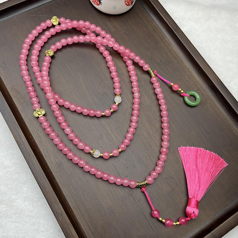 Exquisite Beaded Tassel Necklace Sweater Long Chain Necklaces Ethnic Style Women Jewelry Accessries Gift