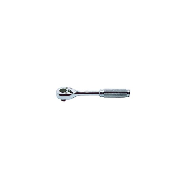 Yamashita Industrial Research Institute Koken 1/4" (6.35mm) Square Ratchet Handle (Knurled Grip), Overall Length 115mm, 2753N