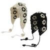 Artistic Crochet Beret Openwork Flower Design Adjustable Embellishment Slimming Headwear For Fall Outfits