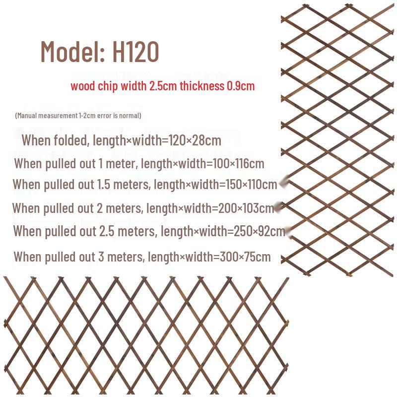 Expandable Garden Trellis with Preservative Wood for Climbing Plants