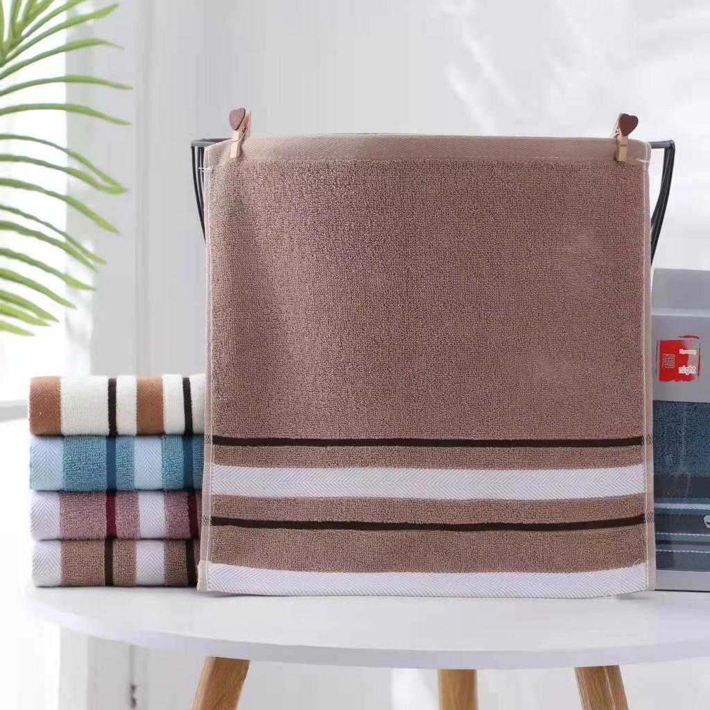 Solid Color Soft Cotton Baby Towel - 35x35 Cm, Absorbent for Face Wash & Saliva, Ideal for Children