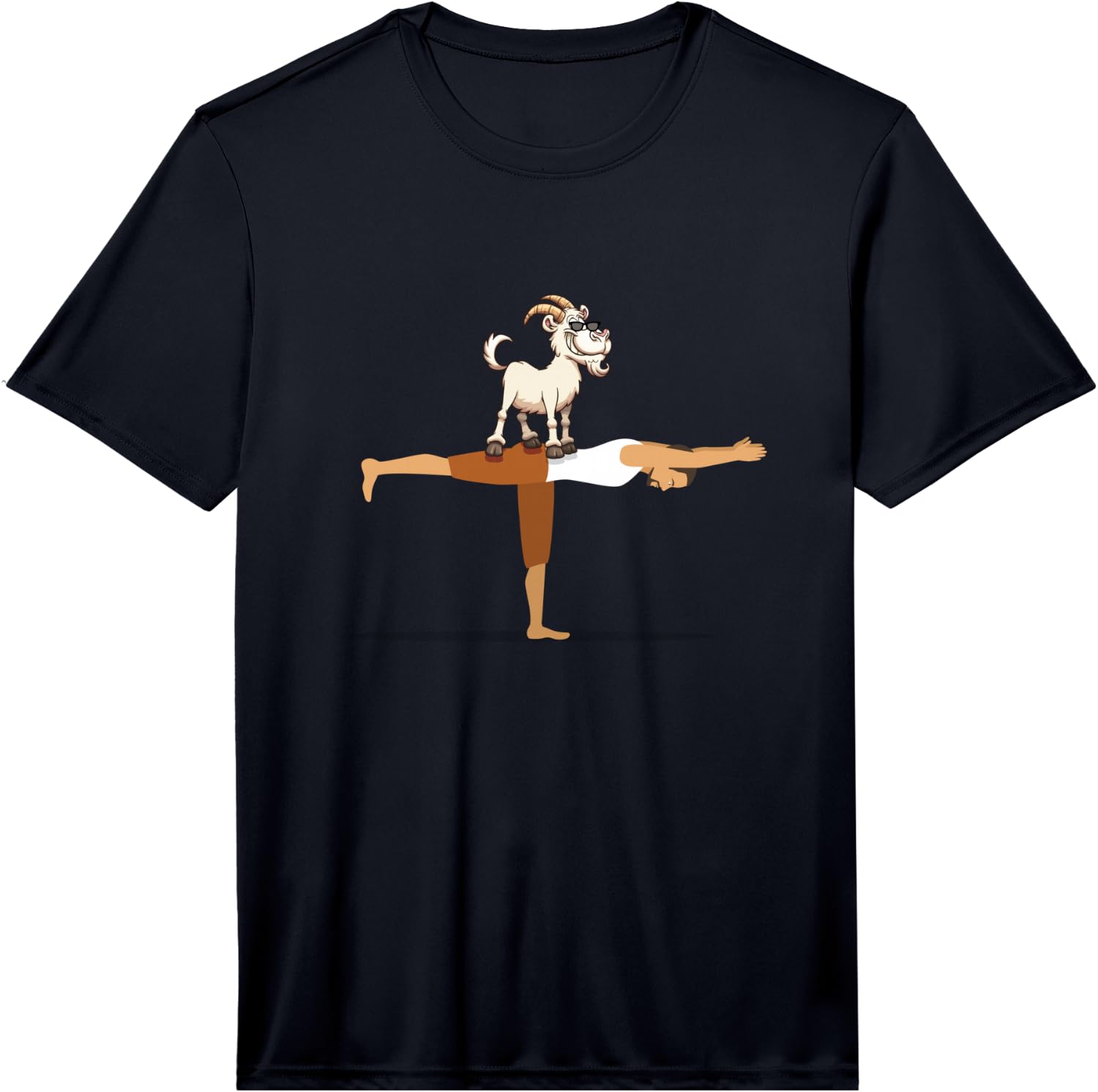 Cute Goat Doing Yoga - Farm Yoga Pose Funny Gift Performance Unisex T-Shirt XL
