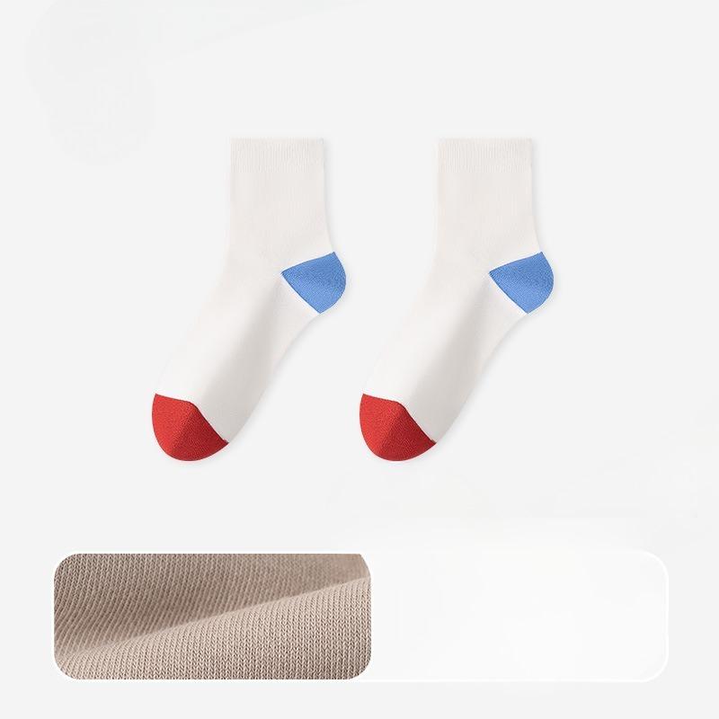Men's Autumn and Winter Color Fashion Antibacterial Deodorant Anti Pilling Sports Sweat Absorber Cotton Socks