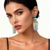 European and American Cross-border Diamond-encrusted Alloy Wine Bottle Design Women's Earrings Niche Fashion Trend Unique Temperament Earrings