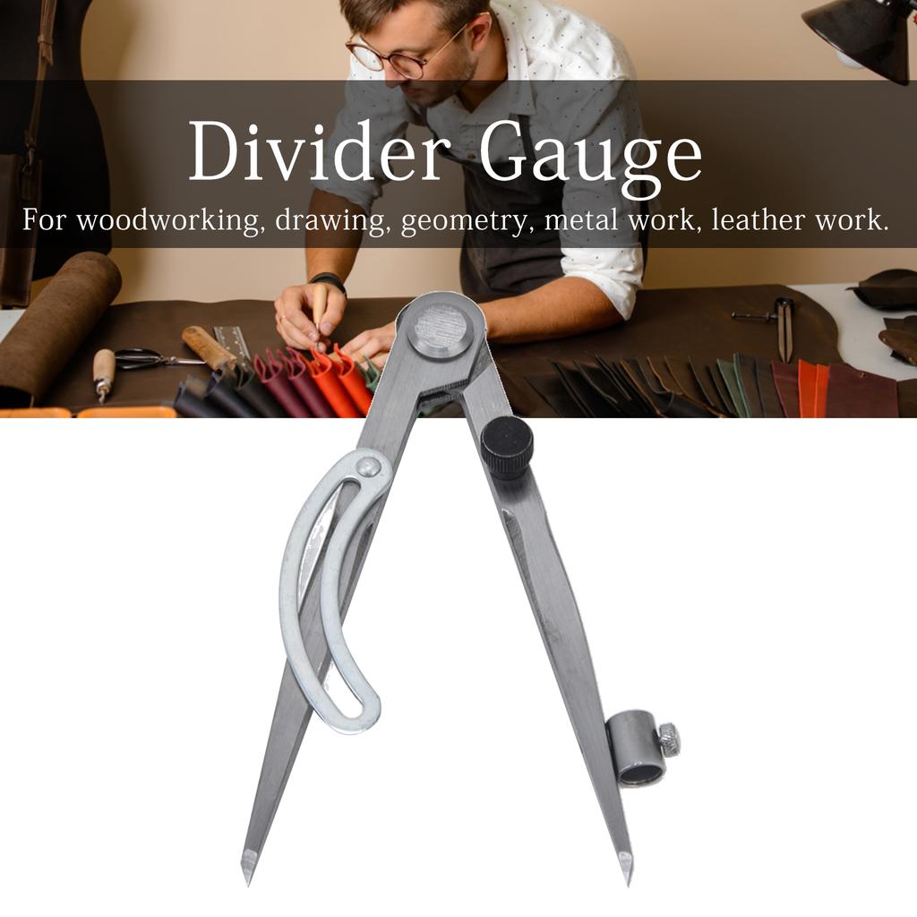 Wing Divider Gauge Carbon Steel Angle Lockable Scribing Tool for Woodworking