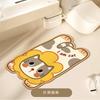 Cute cartoon special-shaped animal diatom mud bathroom absorbent floor mat household bathroom door non-slip foot mat carpet