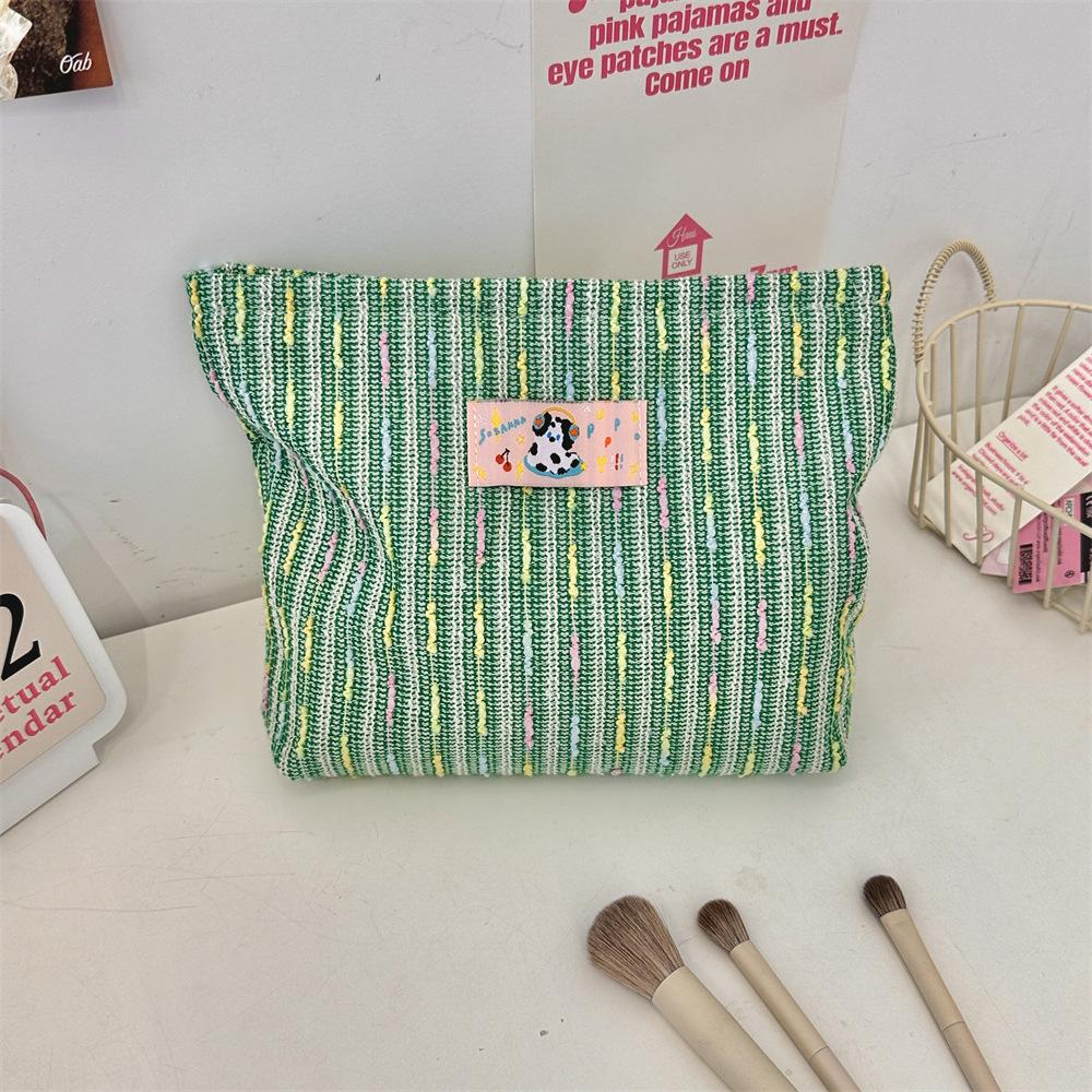 Fashion Woven Makeup Bags Women Cosmetic Bag Clutch Bag Skincare Organizer Makeup Pouch Travel Cosmetic Organizer Wash Bags