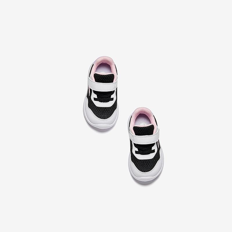 Anta Kids Lightweight Breathable Anti-Kick Low-Top Walking Shoes Baby sneaker Black White A22430006-4