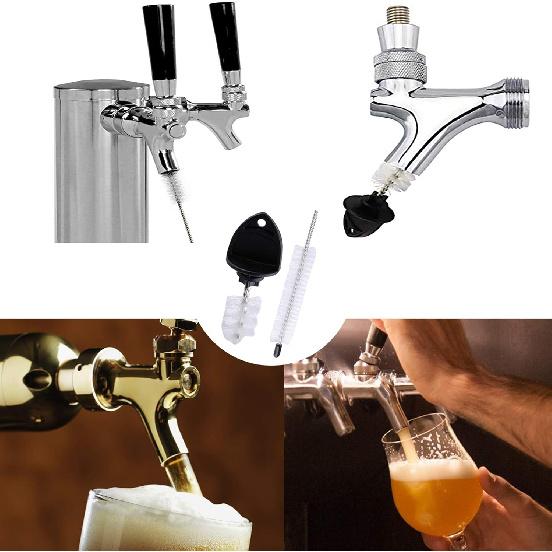 Podoy Beer Tap Plug Brush, 15 Pack Beer Faucet Plug Brush & 3 Pack Faucet Cleaning Brush for Draft Beer Plug Kit
