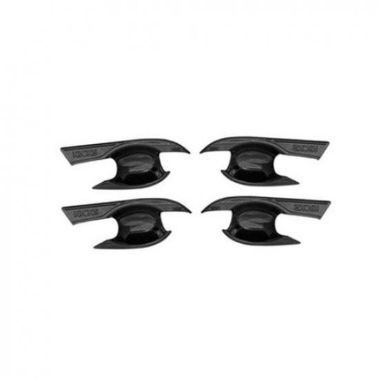 Carbon Fiber Exterior Door Handle Bowl Cover Trim For Nissan Kicks 2017-2021