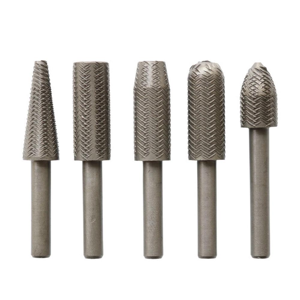 5 Pcs Rotary Rasp Heat Treated High Carbon Steel Shaping Of Steel