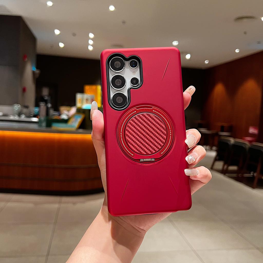 For Magsafe Rotating Fold Stand Phone Case For Samsung Galaxy S25 Edge S23 S24 FE Plus S22 Ultra Dual Layer Magnetic Armor Cover