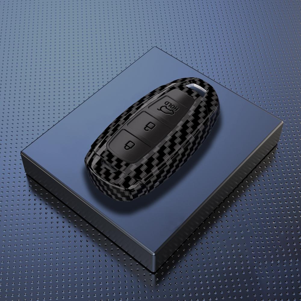 ABS Carbon 3/4/5 Buttons Car Key Case Cover For Hyundai I30 Ix35 KONA Encino Solaris Azera Grandeur Ig Accent Santa Fe Palisade
