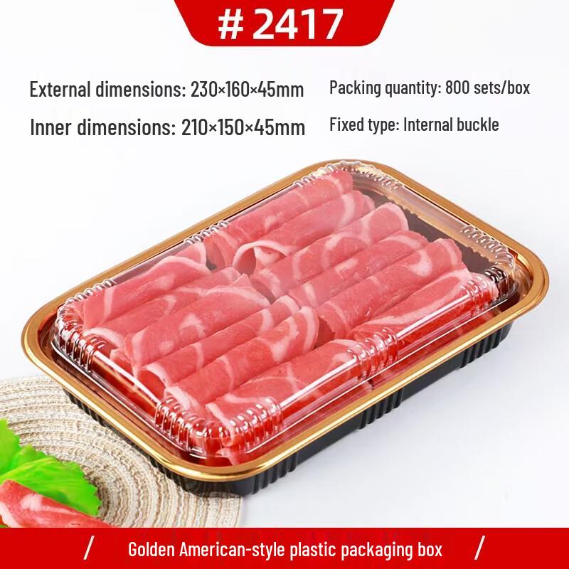 Disposable PET Meat Roll Packaging Box