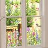 Mirbuy Wildflower Butterfly Window Decals, Colorful Garden Floral Window Clings for Home Decor