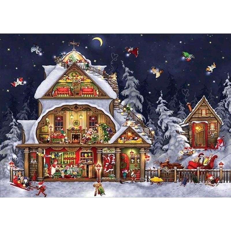 5D Diamond Painting Santa Claus Diamond Mosaic Christmas Diamond Embroidery Winter DIY Full Round Cross Stitch Home Decor