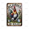 Funny Welcome to The Farm Metal Signs Vintage Art Chicken Poster Metal Tin Sign Perfect Gift for Garden Farm Shop Wall Decor