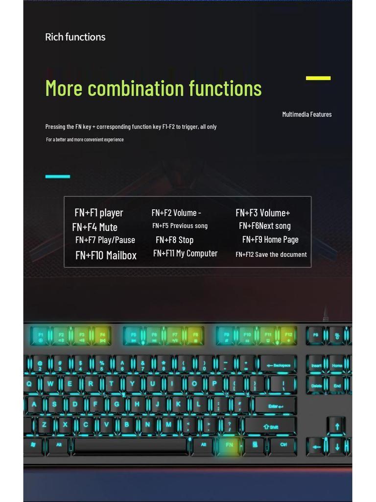 Universal Wired Mechanical Keyboard & Mouse Set for Office, Gaming, and Laptop Use