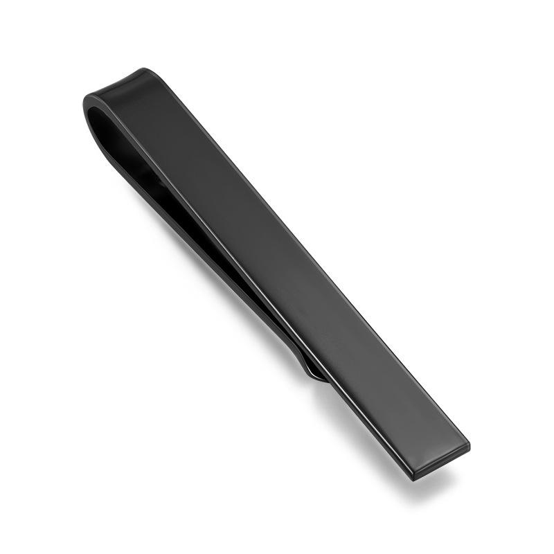 

Мужской серебристо-золотистый зажим для галстука с гравированным логотипом - Минималистичный дизайн