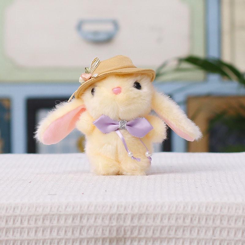 Plush Bunny Keychain With Cotton Filling For Bag Decoration And Collectible Gift