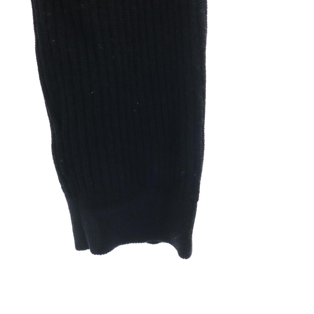 FOXEY Wool Long Sleeve Rib Knit Zip Hoodie 40 Black Women Used