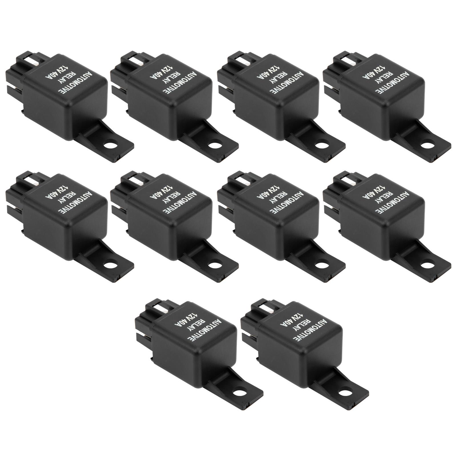 

10Pcs DC12V 40A Automobile Car Air Conditioner Condensers Relay with 5 Cable Socket