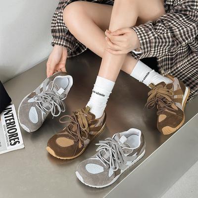 Super Feuer Retro Forrest Gump Schuhe Damen Neu Leder Weiche Sohle Paar Schnürsenkel Lässig Moral Trainingsschuhe Sportschuhe