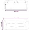 VidaXL Headboard Cushion, Reading Pillow with Zipper, Reading Cushion for Bed Bedroom, Grey 140 374586