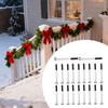 Christmas Garland Straps 20-Pieces Adjustable Wreath Holder Straps Christmas Garland Wreath Ties For Stairs Railings Fences