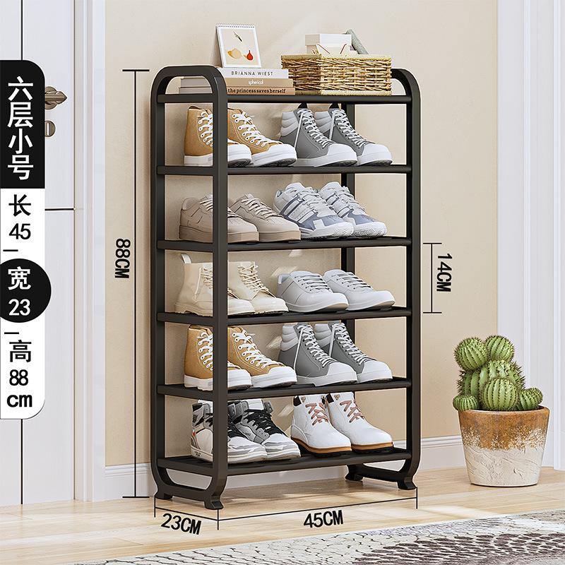 Multi-Layer Alloy Shoe Rack for Dormitory and Home Entrance Hallway