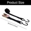 Duty Ratchet Strap Lashing Adjustable Premium Compact with Hook Binding Belt for Cargo