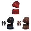 Knitted Winter Hat And Gloves Set With Fleece Lining For Men And Women
