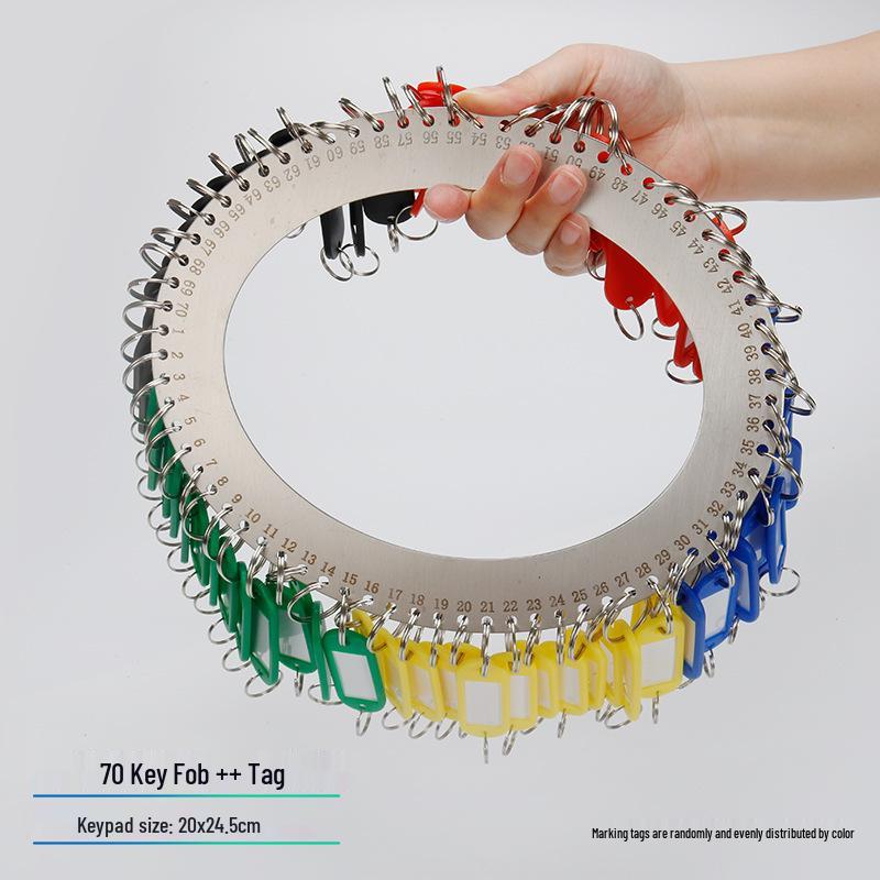 Stainless Steel Round Key Disk with Tag Ring for Key Management and Storage