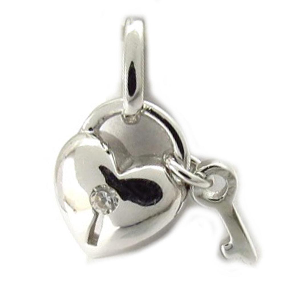 Les Trésors De Lily [K6489] - White 'Love' Silver Pendant