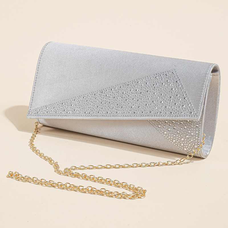Women's Satin Rhinestone Clutch Evening Bags Sparkle Glitter Shiny Purse Handbag for Party Wedding Prom