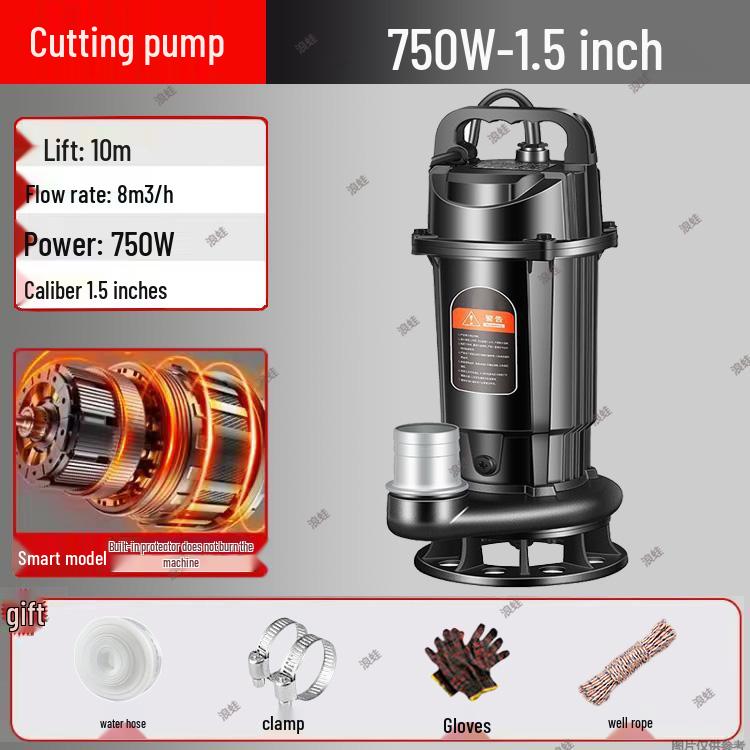 Hochleistungs-220V Abwasser- und Fäkalien-Schneidpumpe für häusliche Klärgruben und Biogas-Gülleentsorgung