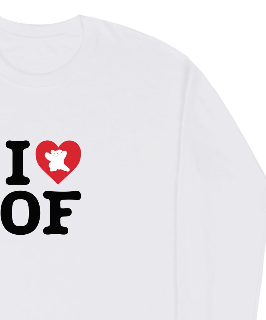 GRAVER [Unisex] I Love Bare Long Sleeve T-Shirt_White