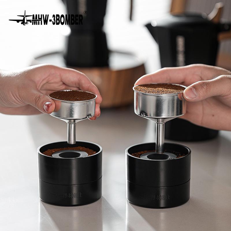MHW-3BOMBER Cyclone Coffee Distributor and Anti-Splash Filling Tool for Single/Double Valve Coffee Makers