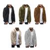 Men Coat Lapel Long Sleeve Single Breasted Outerwear Solid Color Thickened Velvet Winter Jacket Overcoat