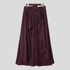 INCERUN Men's Style Punk Wide Leg Trousers Gothic Loose Ruffled Casual Skirt Pants Streetwear Bottoms