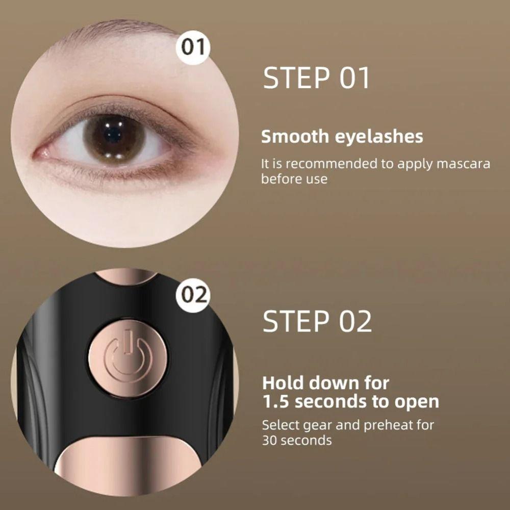 Long Lasting Portable Eyelash Curling Device 4 Modes Temperature Quick Heating Eyelash Clip  Home