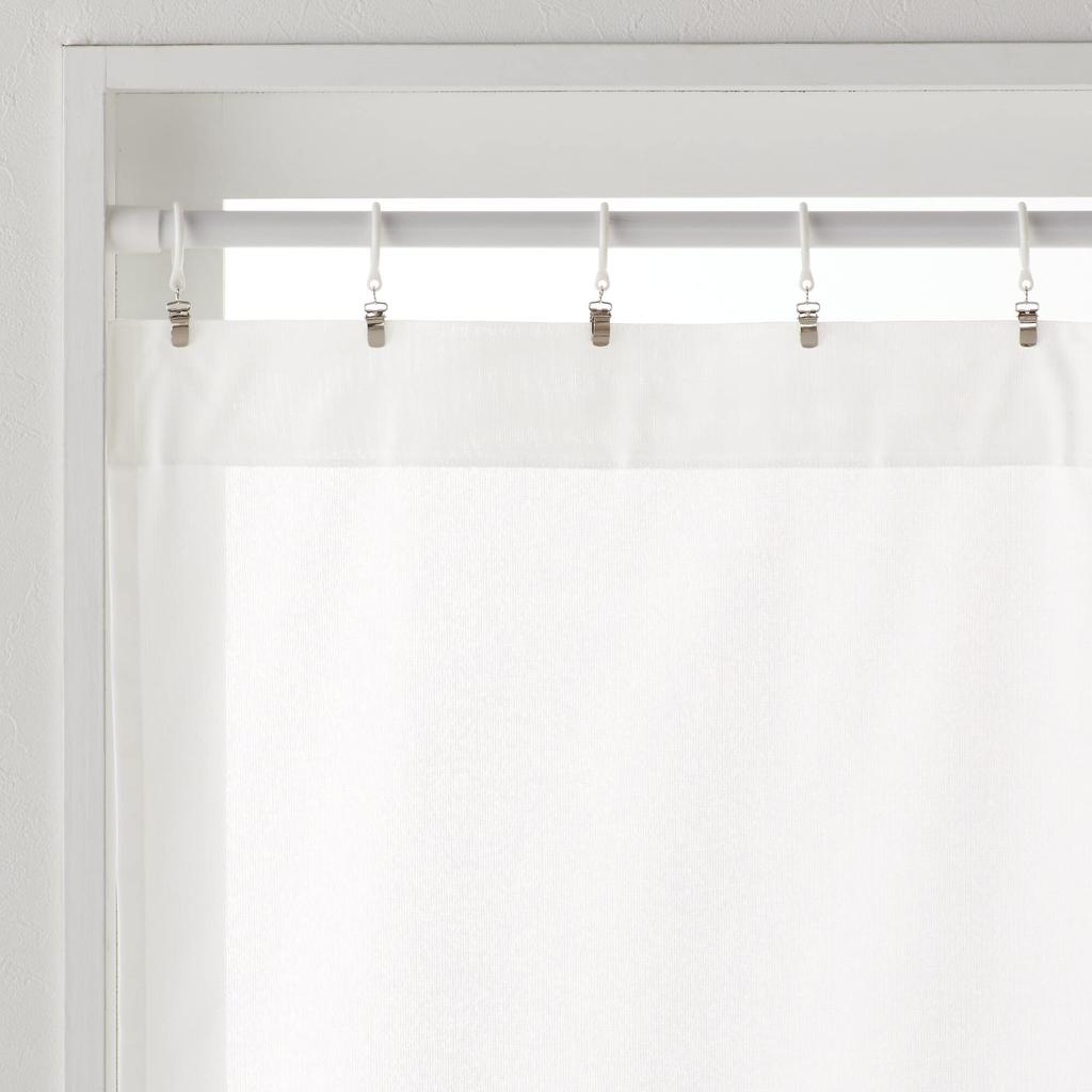 MUJI Polyester Lace 100cm Wide X 176cm 84759710 Mildew-Resistant Non-Pleated Curtains, Long, Off-White,