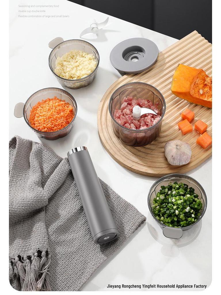 Multifunctional Wireless Meat Grinder & Baby Food Processor - Small Electric Garlic Masher & Blender for Home Use
