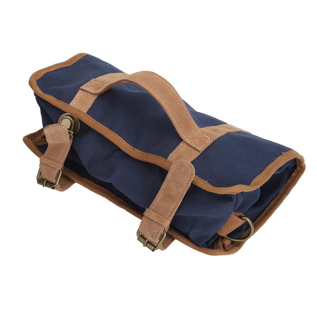 Bartender Tool Bag Bar Kit Bag Waterproof Canvas Multiple Compartments Portable Bartender Roll Up Bag with Shoulder